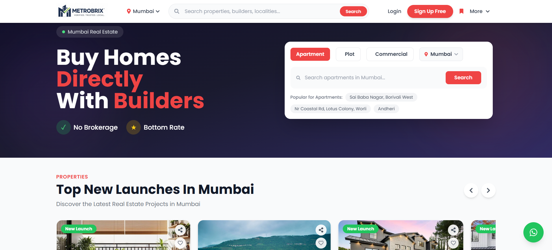 MetroBrix real estate website preview